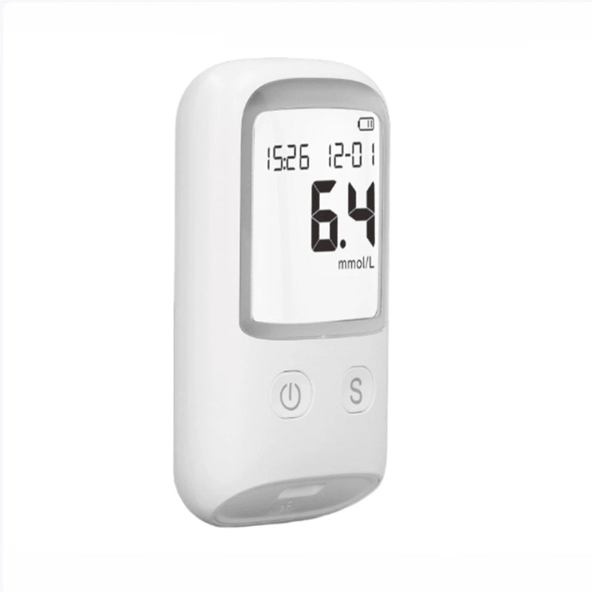 طقم مراقبة مستوى السكر في الدم - شاشة LCD، 25 شريط اختبار و25 إبرة مشرط متضمنة