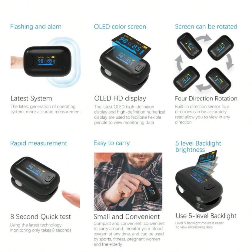 💎خصم ٥٠٪ على جهاز قياس نبضات القلب المنزلي بالإصبع 